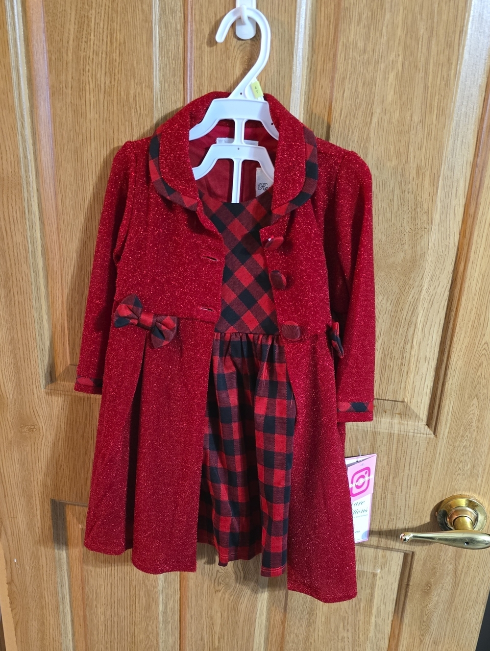 Girls Rare Editions Holiday Dress & Jacket Set